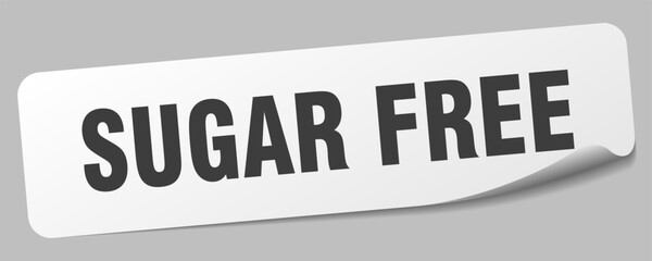 sugar free sticker. sugar free label