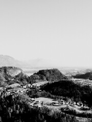 landscape in b&w
