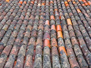 Fototapeta premium old house roof in kotor