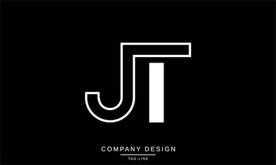 TJ, JT, Abstract Letters Logo Monogram