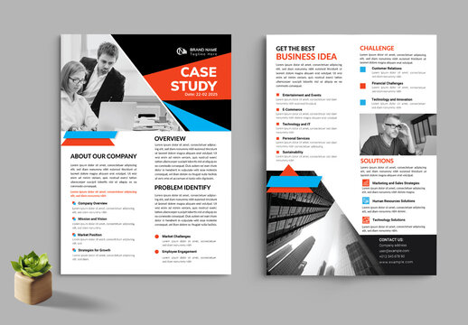 Case Study Layout with Black Accents