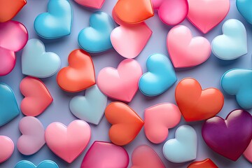 Fototapeta na wymiar valentines day image with hearts and love hearts