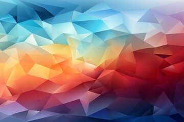 abstract background low polygon gradient blue red orange color