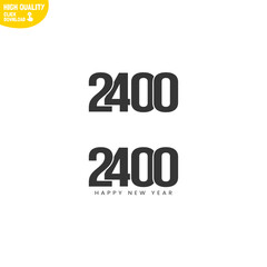 Creative Happy New Year 2400 Logo Design