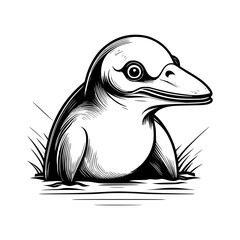 illustration of a bird Platypus Vector Illustration
