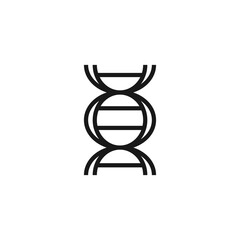 DNA science structure icon label design vector