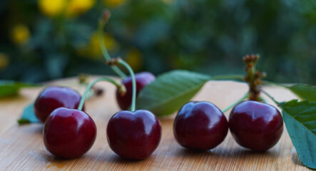 Red cherry on the board