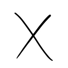 バツ　マジックで書いた手描き