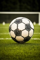 Fototapeta premium soccer ball on grass