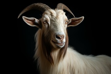 Fototapeta premium Agile Male goat. Nature horn animal. Generate Ai