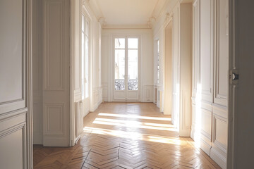 Sleek Sophistication: Minimalist Parisian Hallway