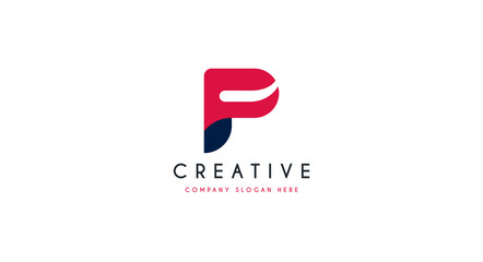 Initial Letter FP logo design vector illustration.
