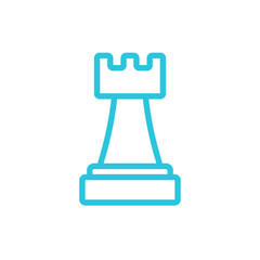 Rook chess icon. From blue icon set.