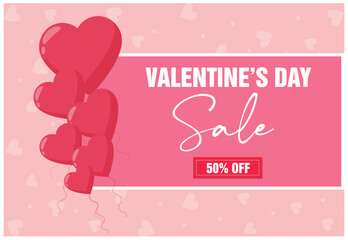 Vector illustration Valentines day sale call-outs special offers assets gift editable template