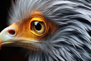 Head and neck portrait of an ostrich bird, The largest living bird