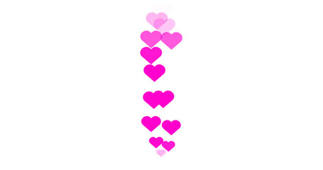 Live reactions of pink hearts icons illustration. Social media live reactions for Facebook,Instagram, and Twitter. Live-style animated icon for live-stream chat. Easy to use.