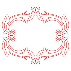 Love Frame Valentine's Day Ornament Line. Women's Mother's Day Ornament Border