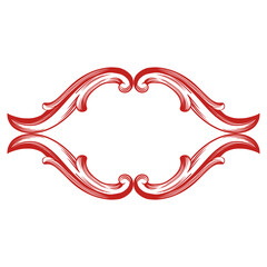 Love Frame Valentine's Day Ornament Line. Women's Mother's Day Ornament Border