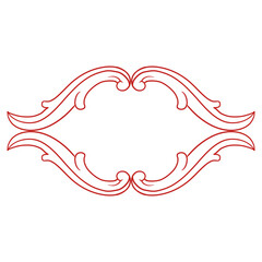 Love Frame Valentine's Day Ornament Line. Women's Mother's Day Ornament Border