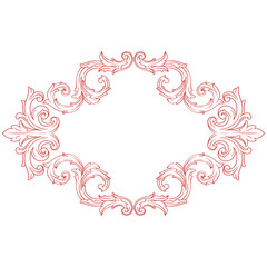 Love Frame Valentine's Day Ornament Line. Women's Mother's Day Ornament Border