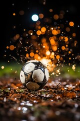 Fototapeta premium golden soccer ball