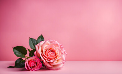 A love background with a red rose, Valentine's day romantic theme, valentines them. Ai genertate