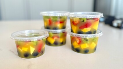 Salada de Frutas com Suco de Laranja