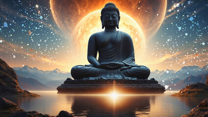 Buddha sit in meditation