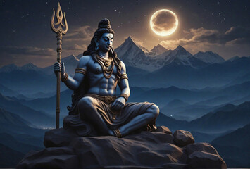 Hindu god Shiva - 705673559