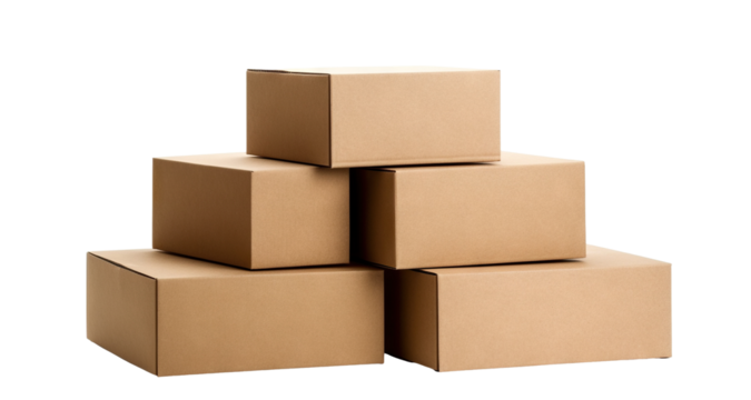 Cardboard boxes, cut out