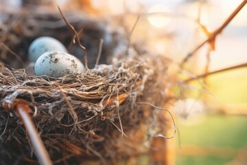 Obraz premium nest detailed texture in morning light
