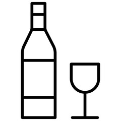 Wine bucket solid glyph icon