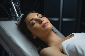 Obraz premium Generative AI image of cancer patient in a hospital rehabilitation