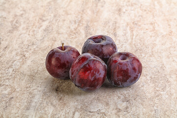Ripe and sweet purple plum