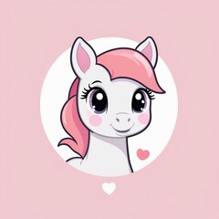 High-Quality Pony Illustration Card: Perfect for App Icons