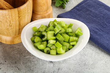 Vegan cuisine - Sliced celery stem