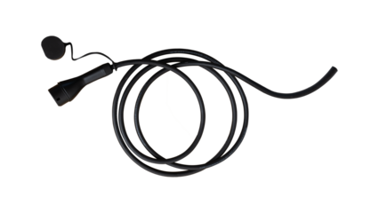 Electric car charger plug type 2 isolated on transparent background png file