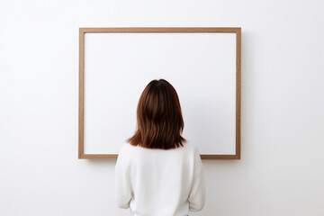 Generative AI technology picture people have art day visiting museum paintings gallery