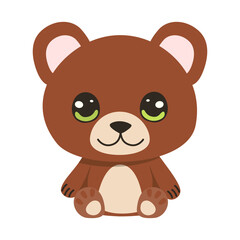 Vector illustration with cute bear