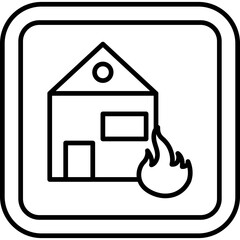 Burning House Icon