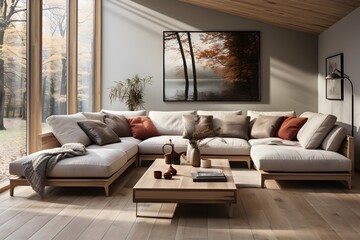 A modern living room with Scandinavian influences