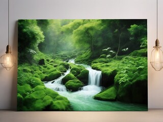 Nature Green Ecology Stream Waterfall.