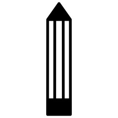 Pencil solid glyph icon