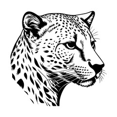leopard head silhouette