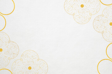 Luxury graceful Japanese modern style background with Japanese washi paper texture. Abstract floral patterned washi paper.