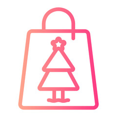 shopping bag gradient icon