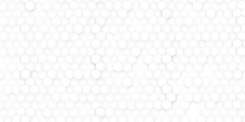 White hexagonal background. Simple hexagon seamless tile pattern.