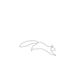 Squirrel one line drawing 