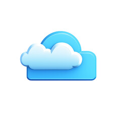 Cloud Icon on transparent background