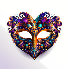 mask heart shaped ornament